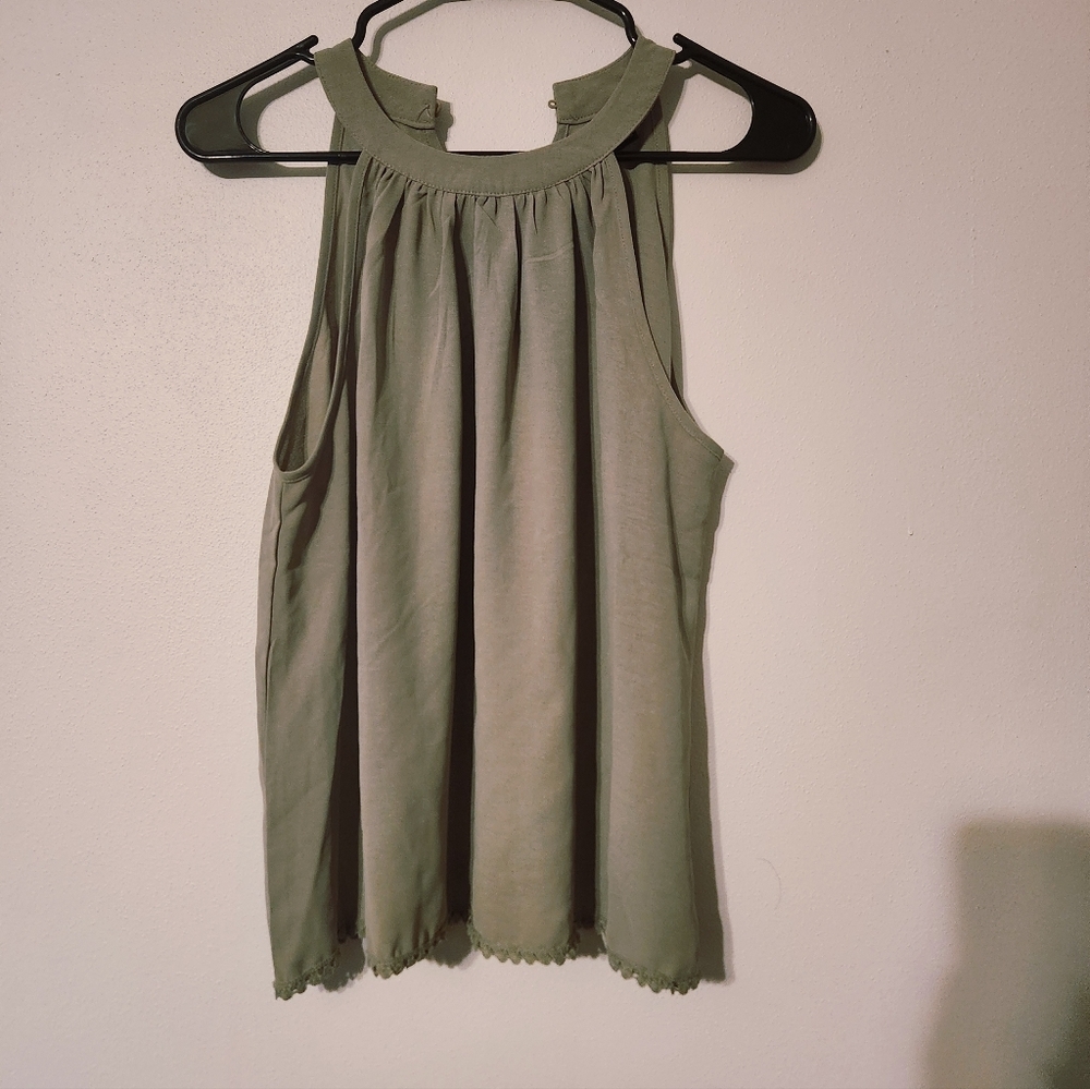 Sleeveless Olive Green Women's Top Halter​
